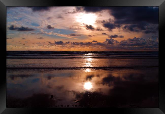 Dooey Sunset Framed Print by Steven Watson