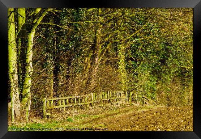 Farnley to Leathley Footpath Framed Print by Steven Watson