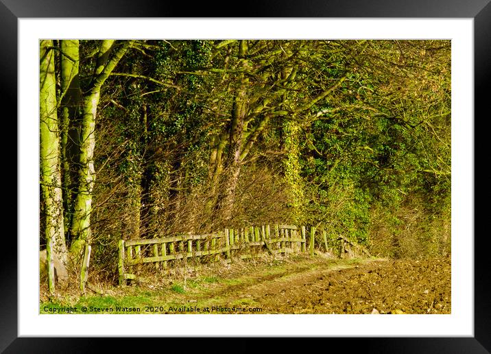 Farnley to Leathley Footpath Framed Mounted Print by Steven Watson