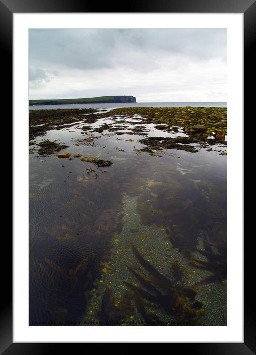 Marwick Head Framed Mounted Print by Steven Watson