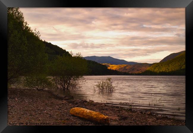 Evening at Thirlmere Framed Print by Steven Watson