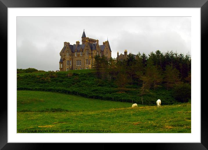 Glen Gorm Castle Framed Mounted Print by Steven Watson