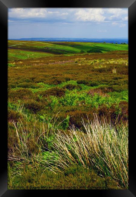 Dallowgill Moor Framed Print by Steven Watson