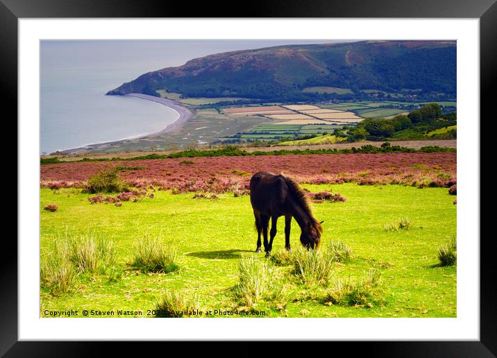 Exmoor and the Vale of Porlock Framed Mounted Print by Steven Watson