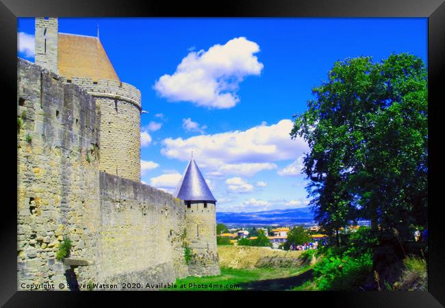 Carcassonne Framed Print by Steven Watson