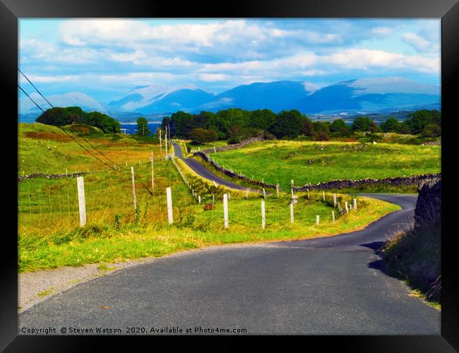 The Road to Achnacroich Framed Print by Steven Watson