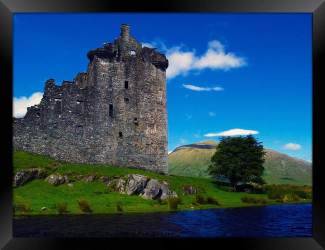 Kilchurn Castle Framed Print by Steven Watson