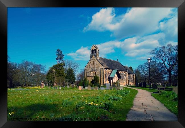 St. John the Baptist, Adel Framed Print by Steven Watson