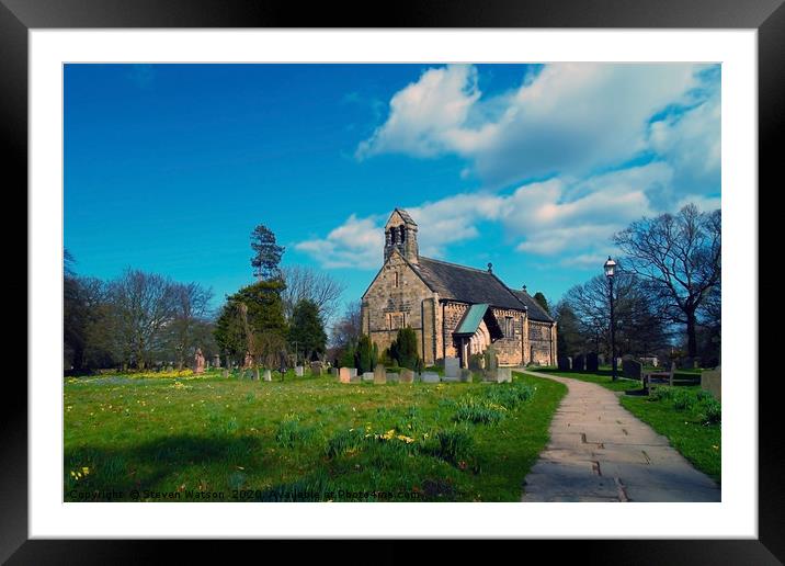 St. John the Baptist, Adel Framed Mounted Print by Steven Watson