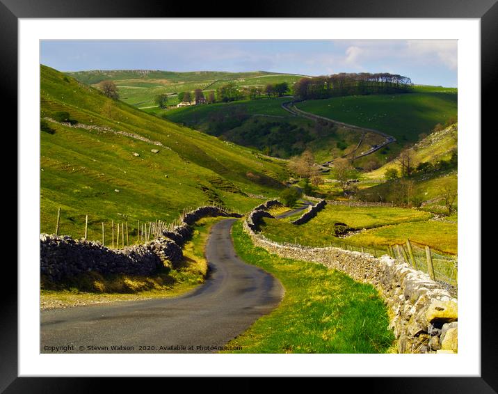 The Leyburn Road Framed Mounted Print by Steven Watson