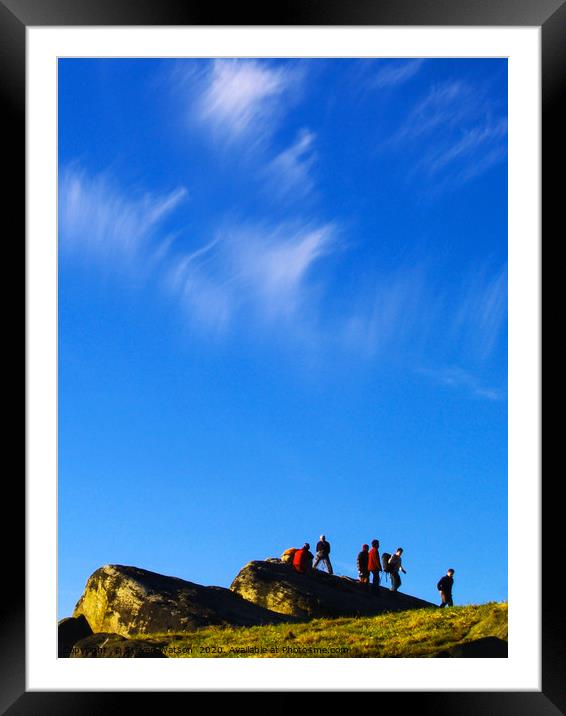 Almscliff Crag Summit Framed Mounted Print by Steven Watson