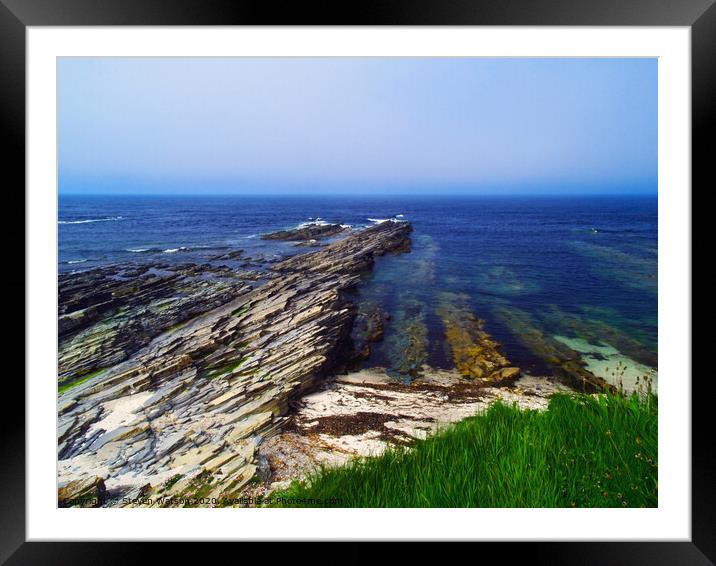 Birsay Skerries Framed Mounted Print by Steven Watson