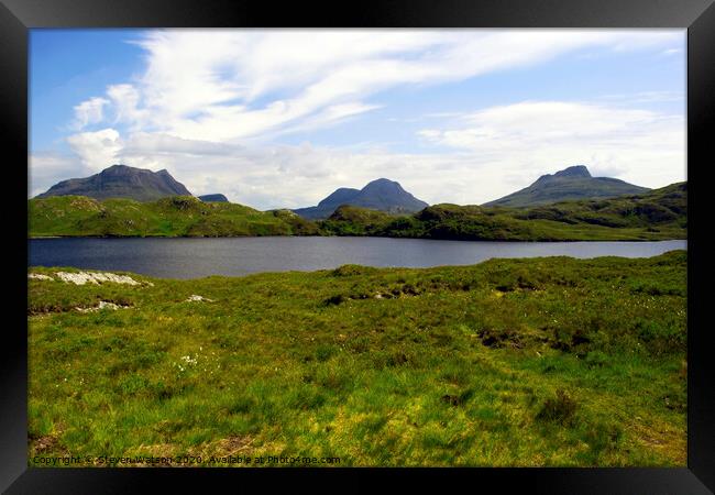 Mountains of Assynt Framed Print by Steven Watson