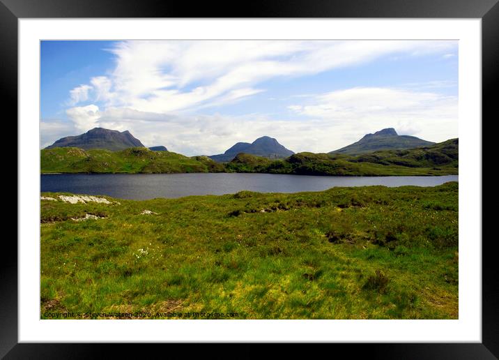 Mountains of Assynt Framed Mounted Print by Steven Watson