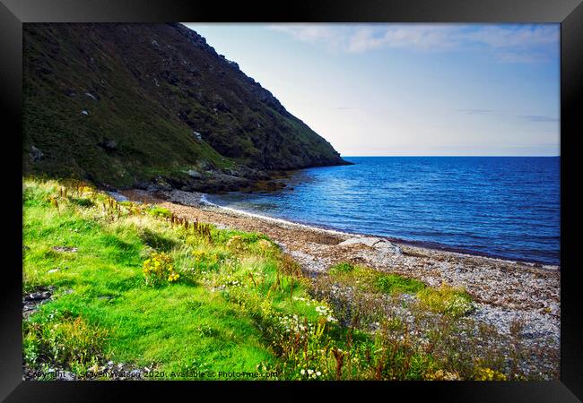 Fleshwick Bay Framed Print by Steven Watson