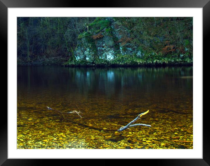 The River Wharfe Framed Mounted Print by Steven Watson