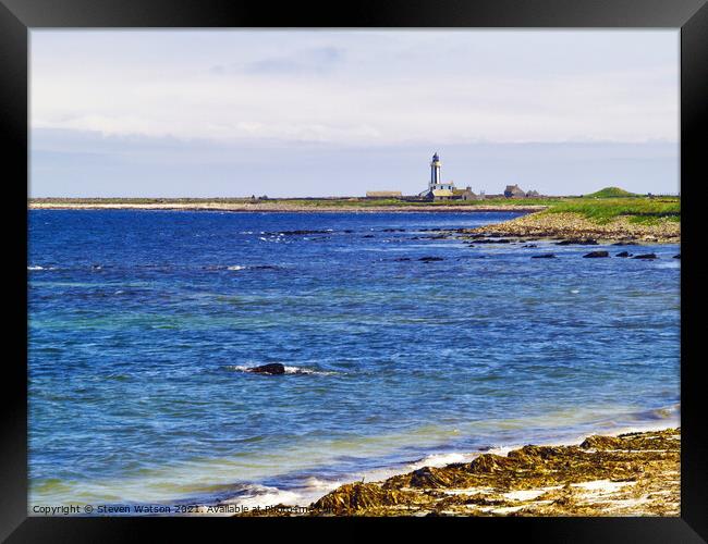 Start Point Lighthouse Framed Print by Steven Watson