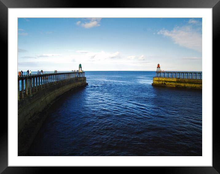 North Sea Framed Mounted Print by Steven Watson
