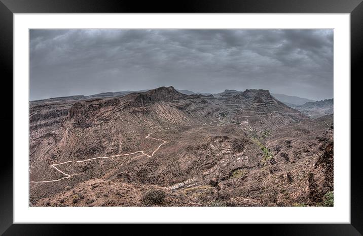 Desert Valley Road Framed Mounted Print by Tadhg Maher