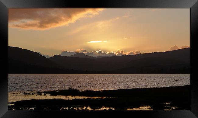 Loch Tulla Sunset. Framed Print by Greg Osborne