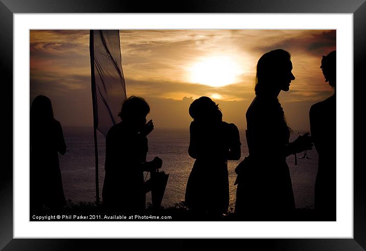 Sunset Party Framed Mounted Print by Phil Parker
