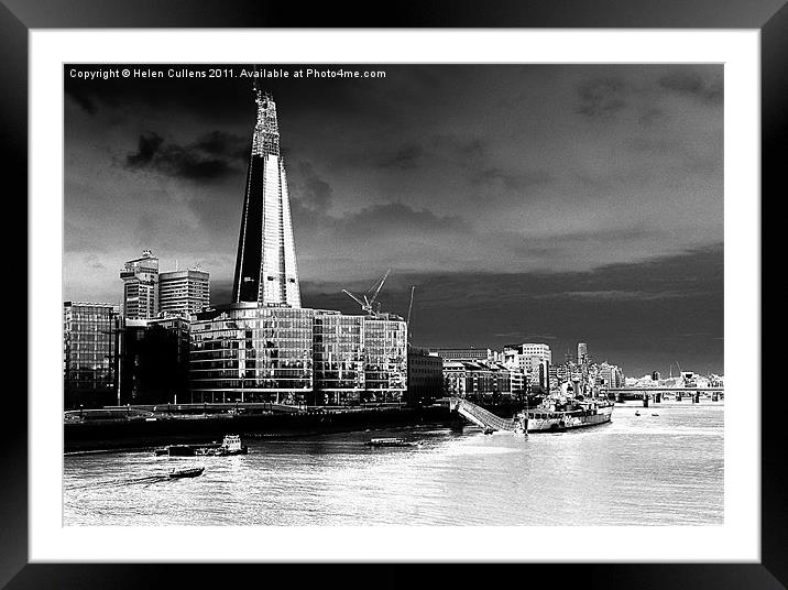 THE SHARD & THE BELFAST Framed Mounted Print by Helen Cullens