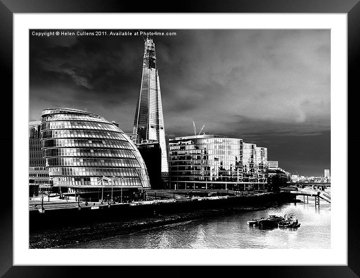 THE SHARD FROM TOWER BRIDGE Framed Mounted Print by Helen Cullens