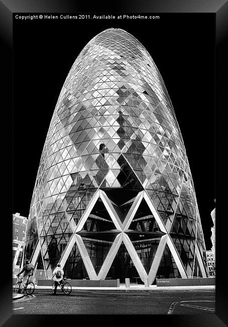 30 ST. MARY AXE Framed Print by Helen Cullens
