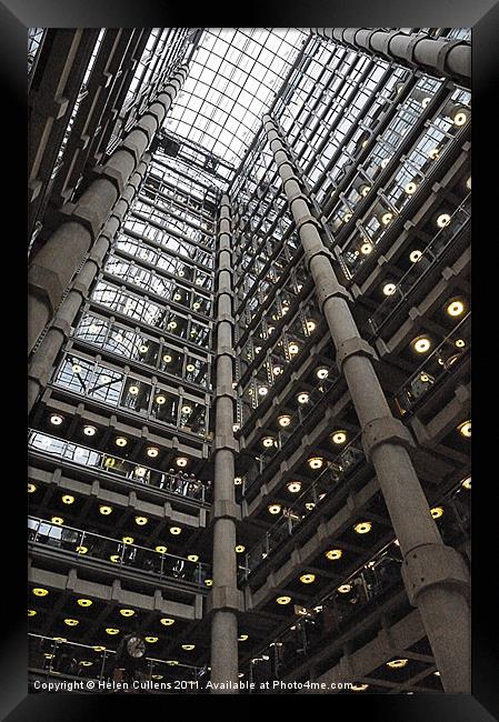 INSIDE LLOYDS OF LONDON Framed Print by Helen Cullens