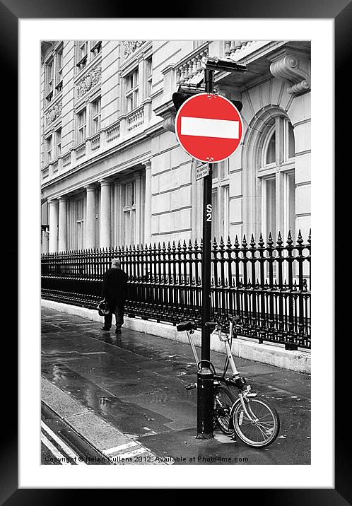 NO ENTRY Framed Mounted Print by Helen Cullens
