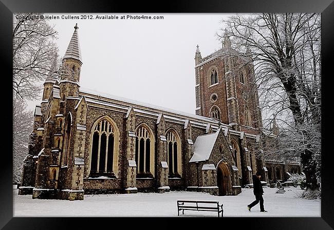 ST PETER'S ST ALBANS Framed Print by Helen Cullens