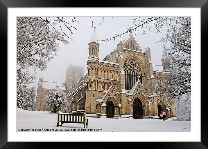 ST ALBANS ABBEY Framed Mounted Print by Helen Cullens