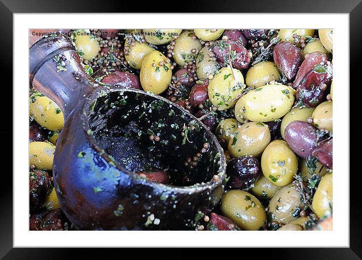 OLIVES Framed Mounted Print by Helen Cullens
