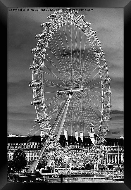THE LONDON EYE Framed Print by Helen Cullens