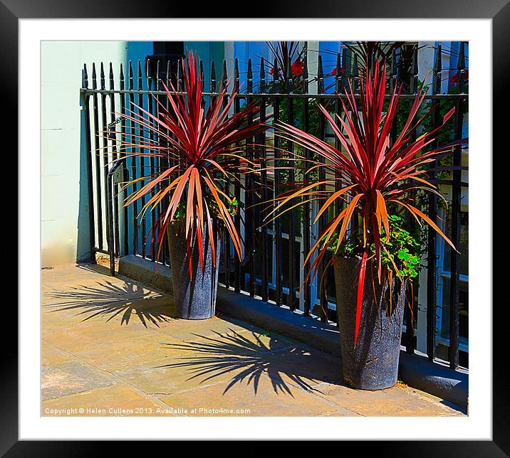 PALMS Framed Mounted Print by Helen Cullens