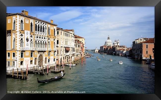 GRAND CANAL VENICE                                 Framed Print by Helen Cullens