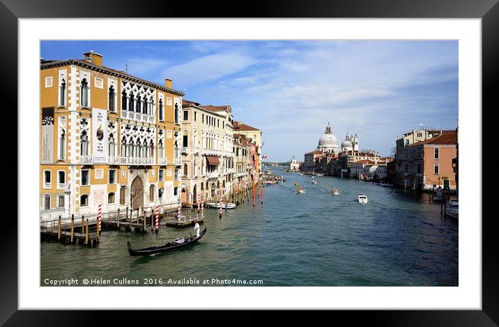 GRAND CANAL VENICE                                 Framed Mounted Print by Helen Cullens