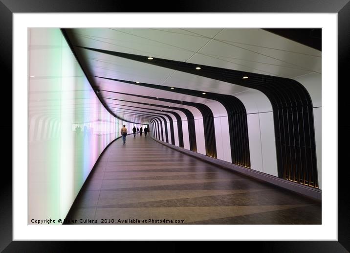 KING'S CROSS TUNNEL Framed Mounted Print by Helen Cullens