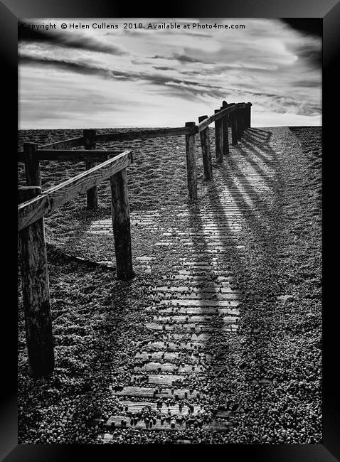 On Chesil Beach                                    Framed Print by Helen Cullens