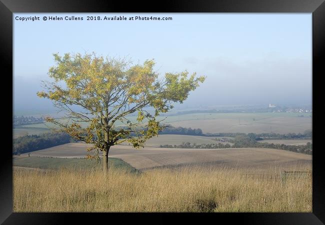 Mist over the Vale of Aylesbury                    Framed Print by Helen Cullens