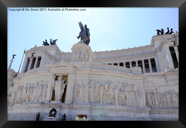 Altare Della Patria Framed Print by Stu Green