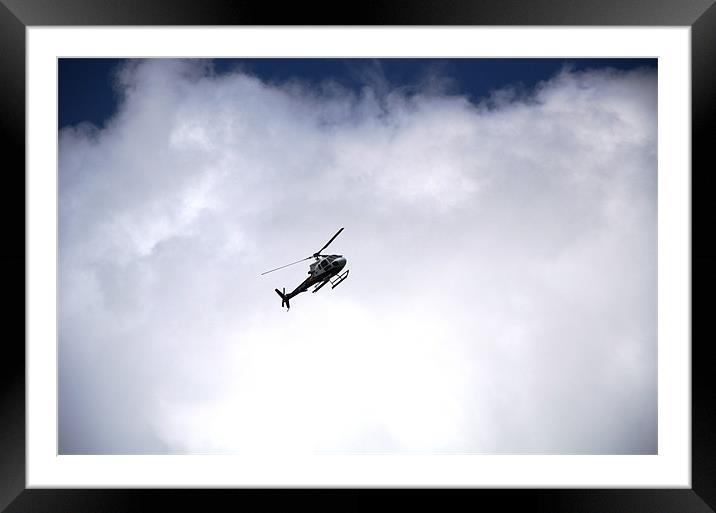 Helicopter Framed Mounted Print by Stu Green