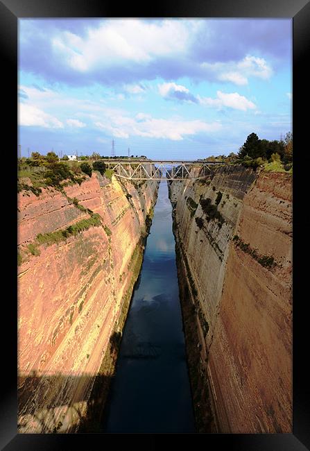 Corinth Canal Framed Print by Stu Green