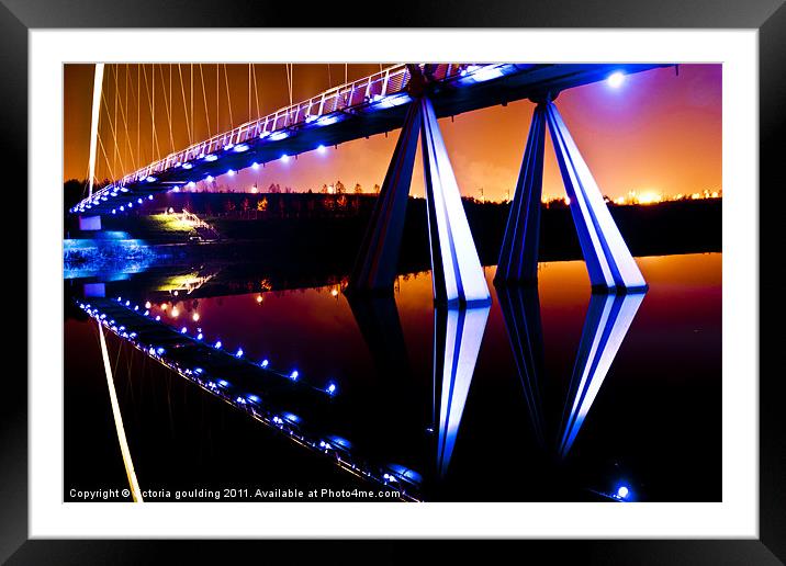 Infinity Bridge - Stockon On Tees Framed Mounted Print by victoria goulding