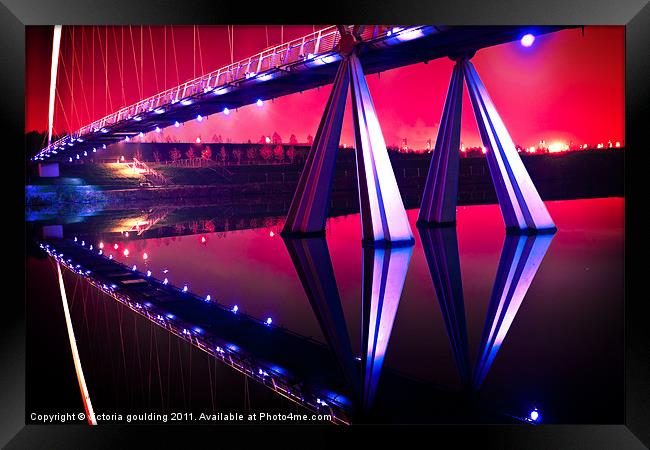 Infinity Bridge Stockton On Tees Framed Print by victoria goulding