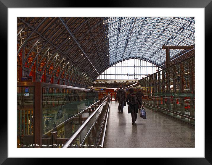 St Pancras station Framed Mounted Print by Ben Andrew