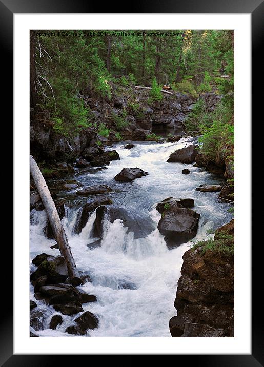 Oregon Waterfall Framed Mounted Print by Zachary Babb