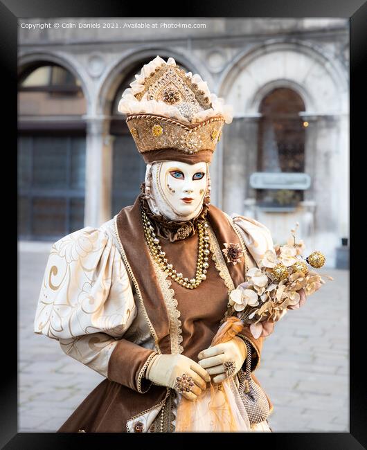 Venetian Masquerade Costume 2 Framed Print by Colin Daniels