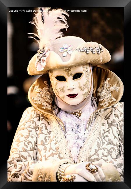 Venetian Masquerade Costume  Framed Print by Colin Daniels