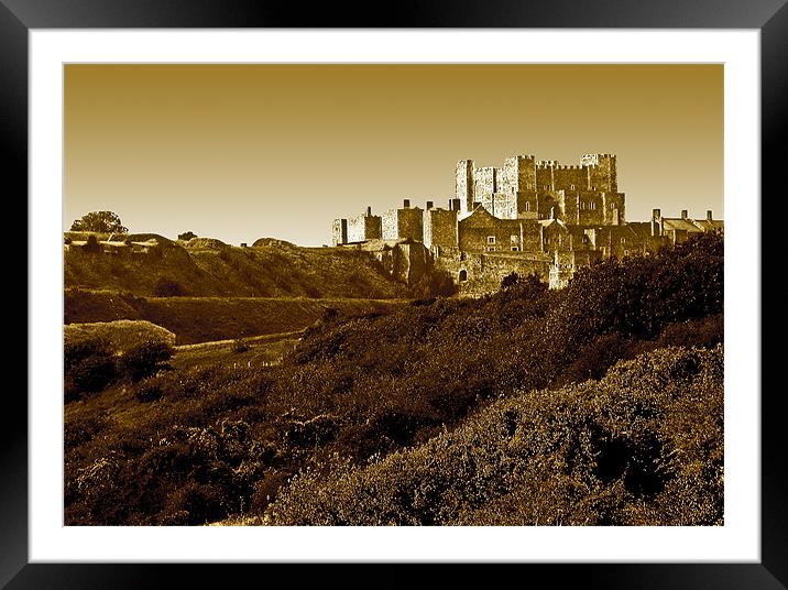 Dover Castle Framed Mounted Print by Derek Vines